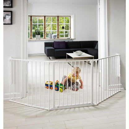 Flex L Safety Gate 35.4" - 87.8", White