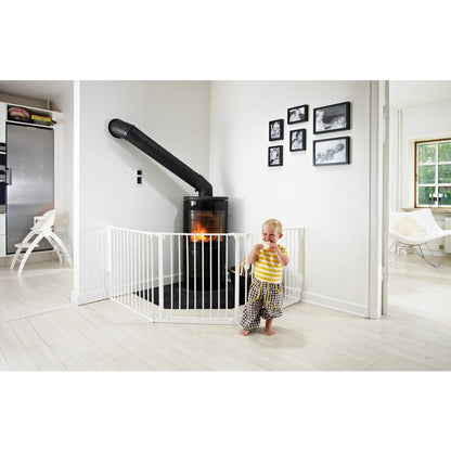 Flex L Safety Gate 35.4" - 87.8", White