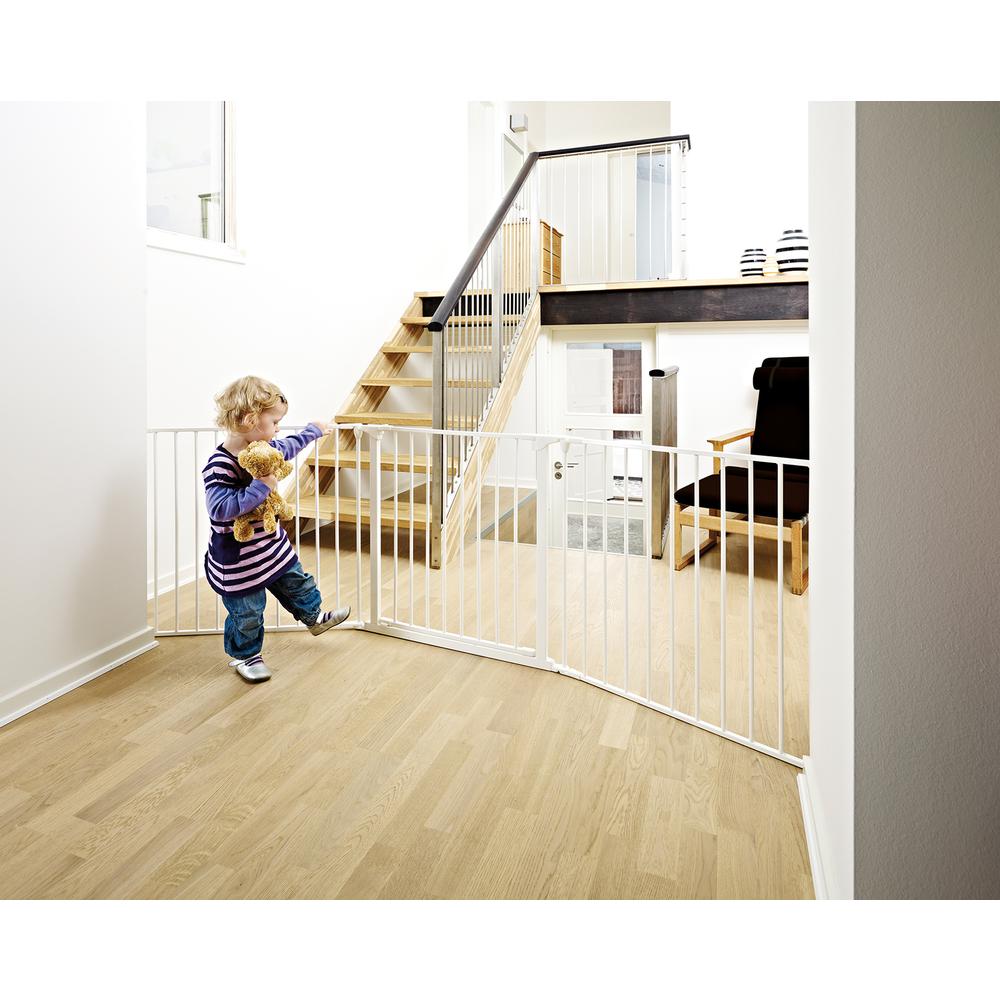 Flex L Safety Gate 35.4" - 87.8", White