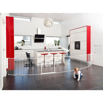 Flex XXL Room Divider Safety Gate, Play Space 35.4" - 138", White