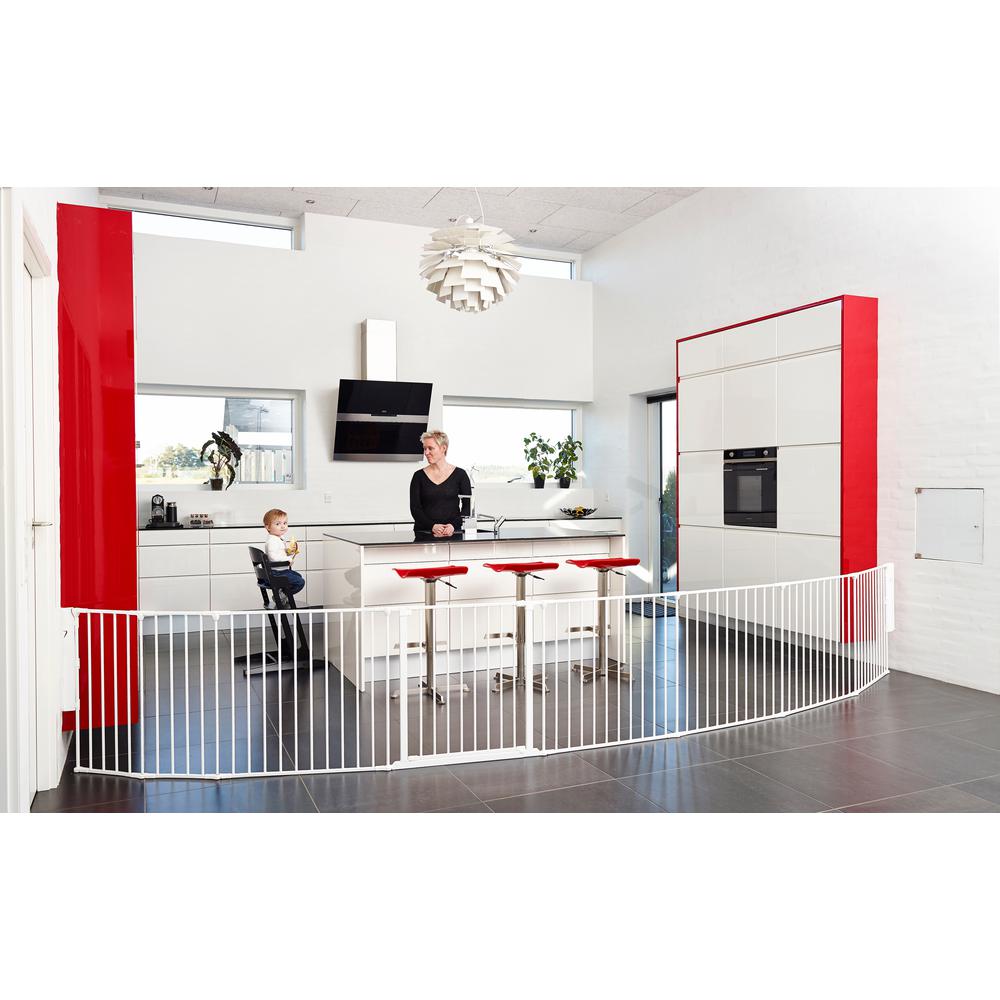 Flex XXL Room Divider Safety Gate, Play Space 35.4" - 138", White