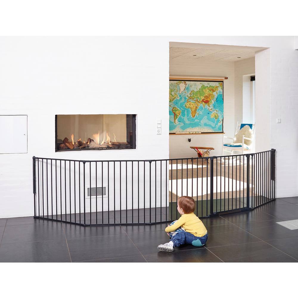 Flex XXL Room Divider Safety Gate, Play Space 35.4" - 138", Black