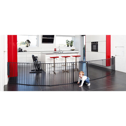 Flex XXL Room Divider Safety Gate, Play Space 35.4" - 138", Black