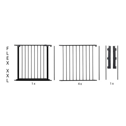 Flex XXL Room Divider Safety Gate, Play Space 35.4" - 138", Black