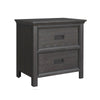 Hampton Kids 2-Drawer Nightstand with USB in Charcoal