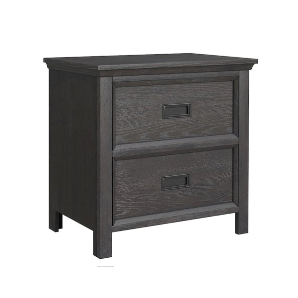 Hampton Kids 2-Drawer Nightstand with USB in Charcoal