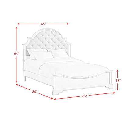 Ulysses Youth Queen UPH 3PC Bedroom Set in White