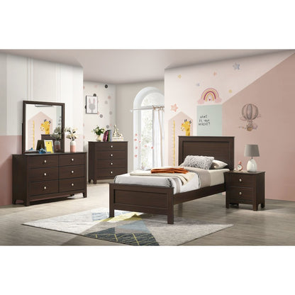 Santino Twin Panel 3PC Bedroom Set in Espresso