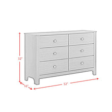 Santino 6-Drawer Dresser in Grey