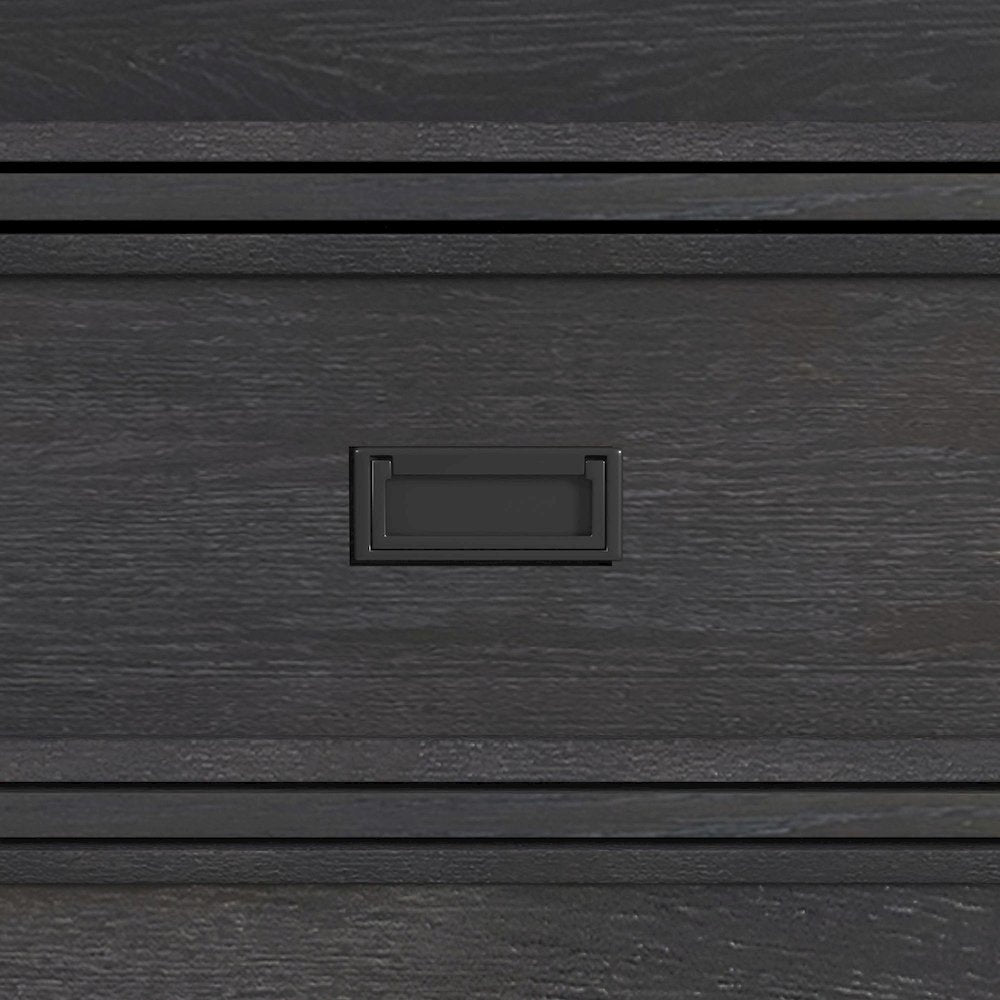 Hampton Kids 2-Drawer Nightstand with USB in Charcoal