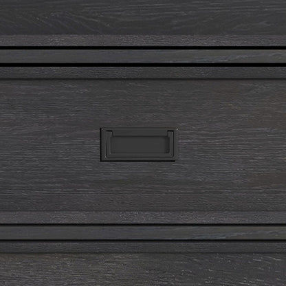 Hampton Kids 2-Drawer Nightstand with USB in Charcoal