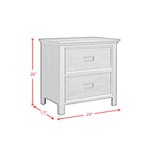 Hampton Kids 2-Drawer Nightstand with USB in Charcoal