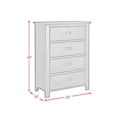 Hampton Kids 4-Drawer Chest in Charcoal