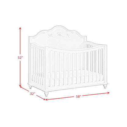 Alana Crib with Guardrails in White
