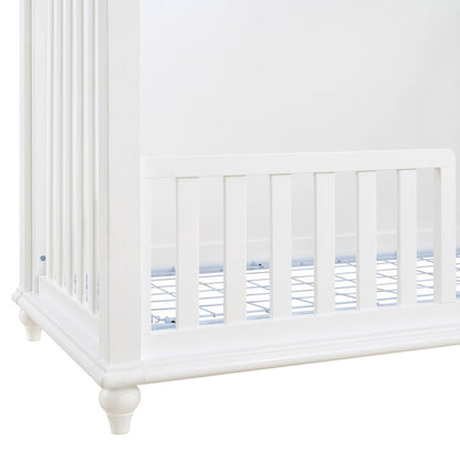 Alana Crib with Guardrails in White