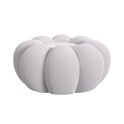 Pumpkin Swivel Chair and Ottoman in Grey