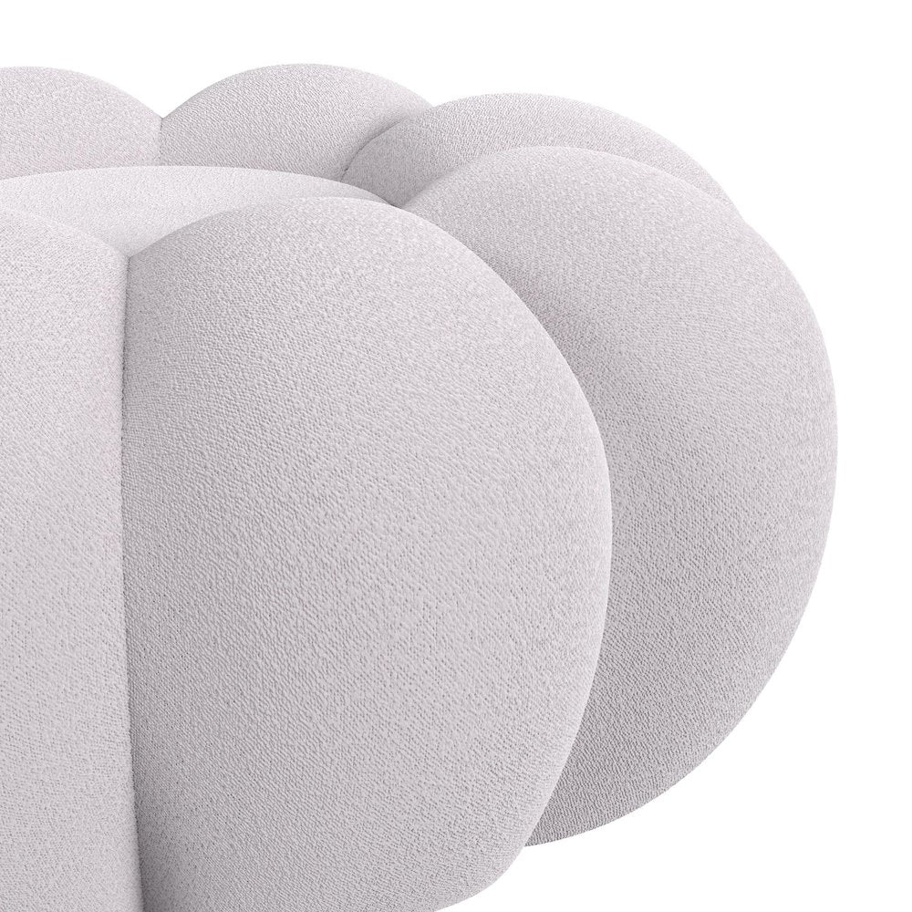 Pumpkin Swivel Chair and Ottoman in Grey