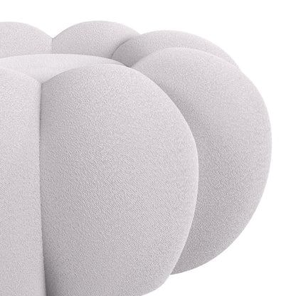 Pumpkin Swivel Chair and Ottoman in Grey