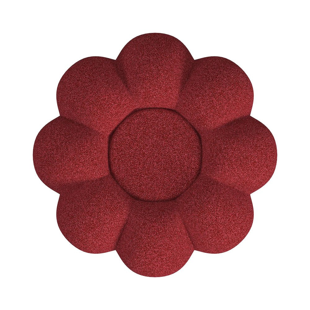 Pumpkin Swivel Chair and Ottoman in Red