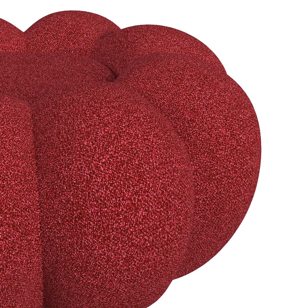 Pumpkin Swivel Chair and Ottoman in Red