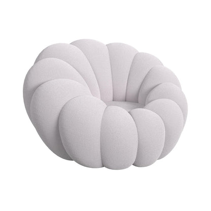 Pumpkin Swivel Chair and Ottoman in Grey