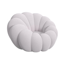 Pumpkin Swivel Chair and Ottoman in Grey