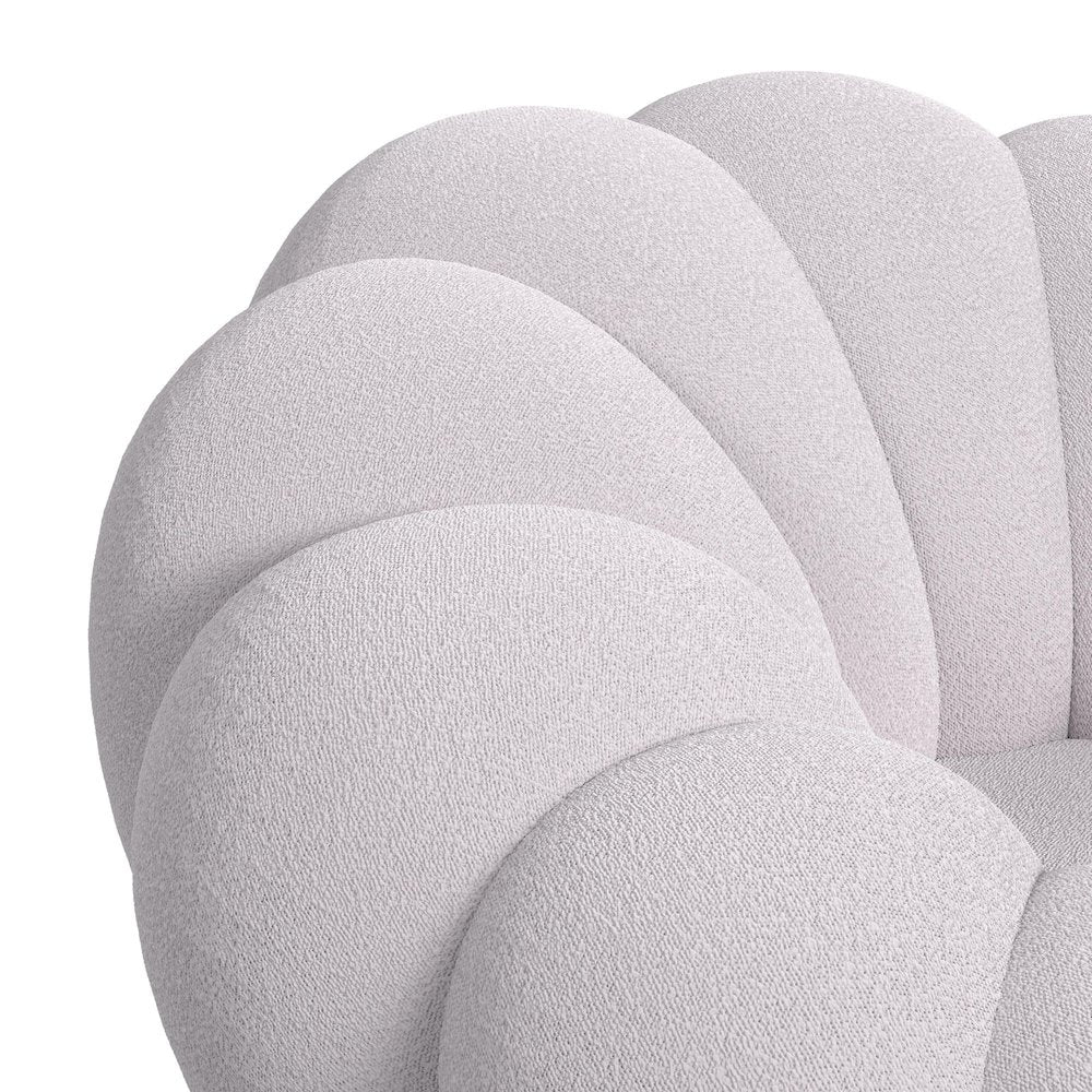 Pumpkin Swivel Chair and Ottoman in Grey