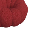 Pumpkin Swivel Chair and Ottoman in Red