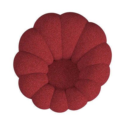 Pumpkin Swivel Chair and Ottoman in Red