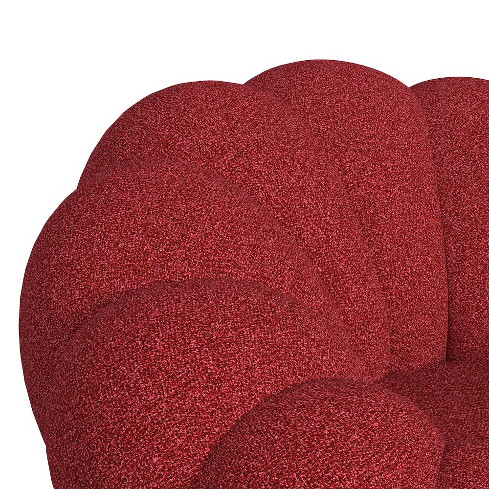 Pumpkin Swivel Chair and Ottoman in Red