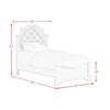 Ulysses Youth Twin UPH 5PC Bedroom Set in White