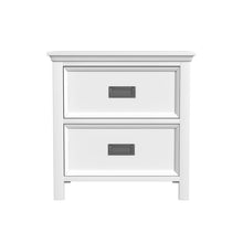 Hampton Kids 2-Drawer Nightstand with USB in White