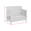 Malia Crib with High Headboard and Guardrail in Walnut