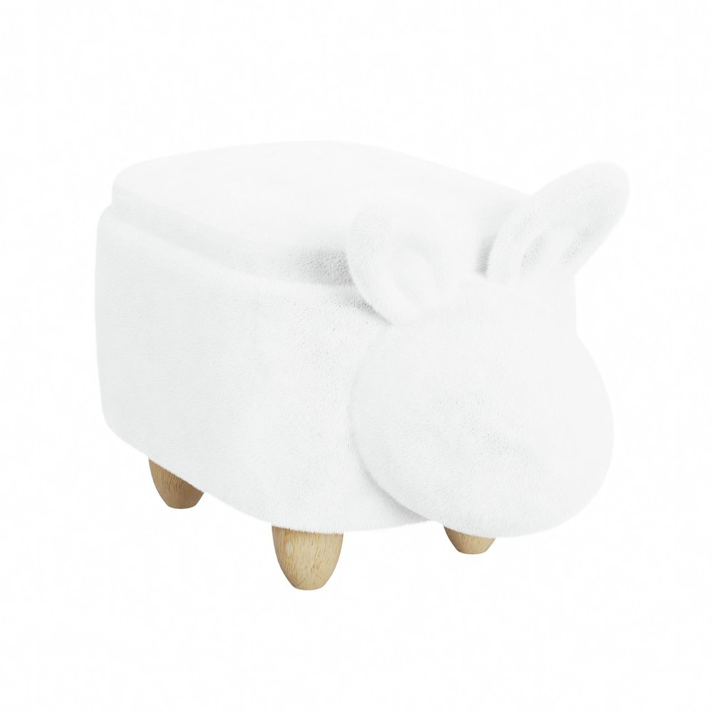 Thumper Rabbit Storage Stool in White