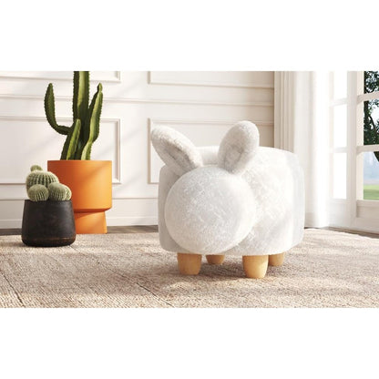 Thumper Rabbit Storage Stool in White
