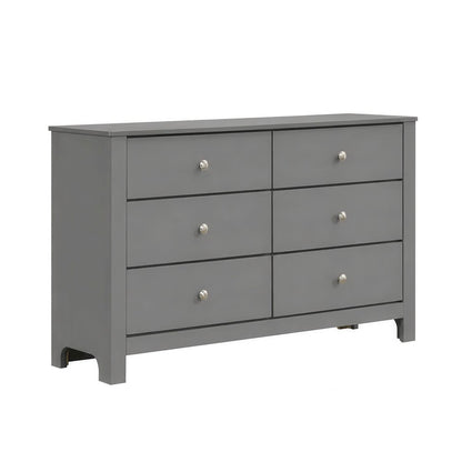 Santino 6-Drawer Dresser in Grey