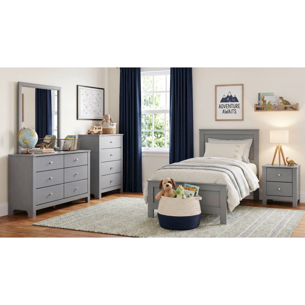 Santino Dresser and Mirror Set in Grey