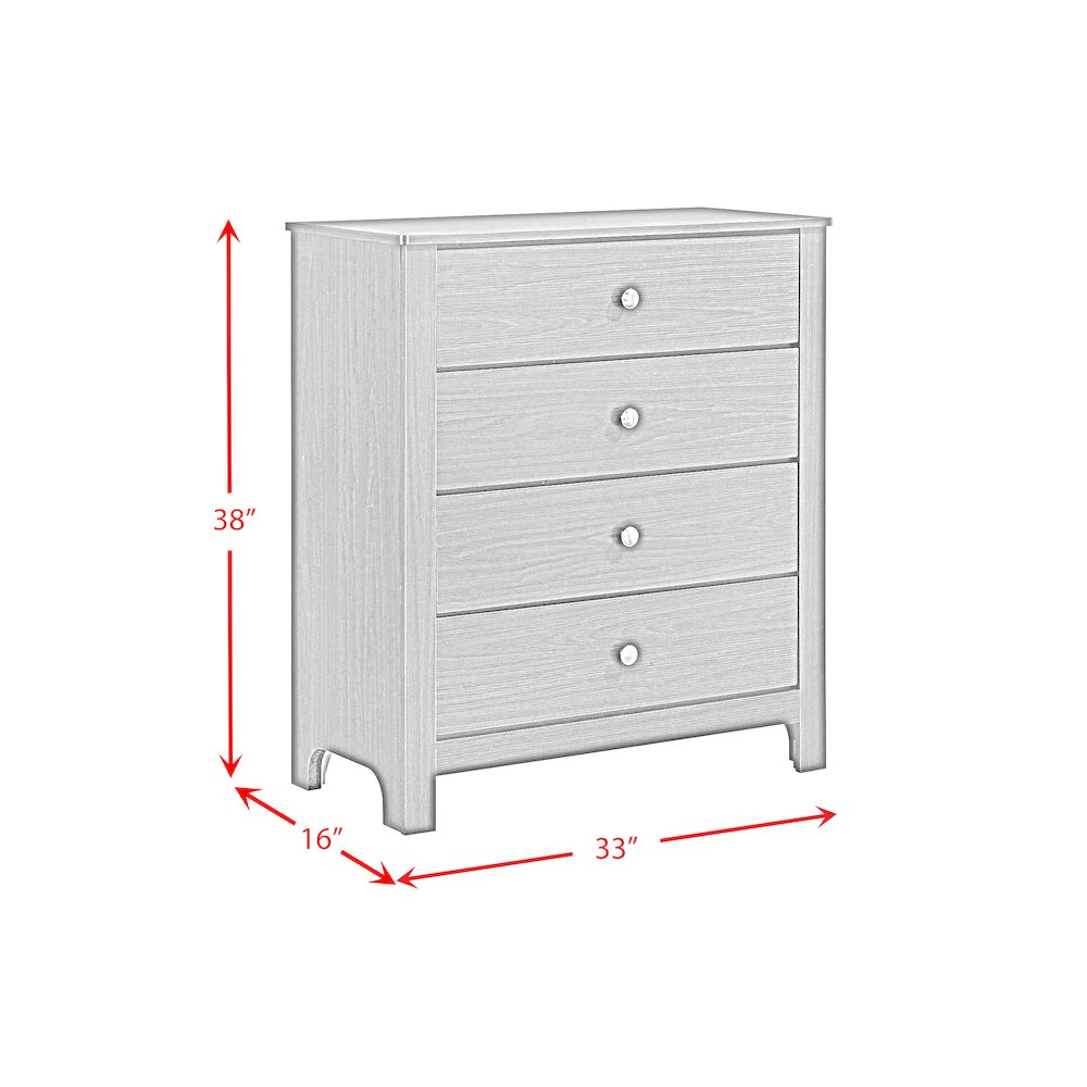 Santino Full Panel 3PC Bedroom Set in Grey