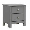Santino 2-Drawer Nightstand in Grey
