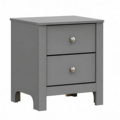 Santino 2-Drawer Nightstand in Grey