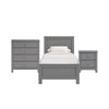 Santino Twin Panel 3PC Bedroom Set in Grey