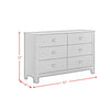 Santino 6-Drawer Dresser in White