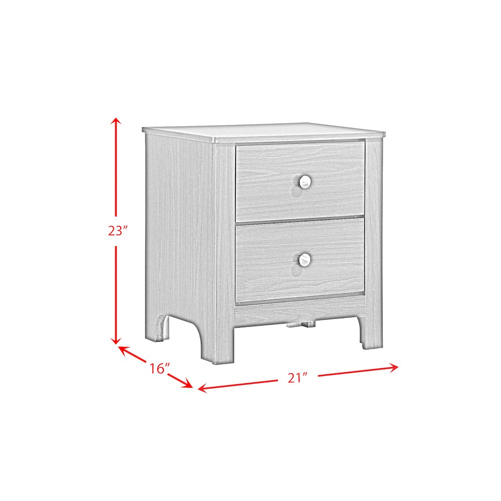 Santino Full Panel 3PC Bedroom Set in White