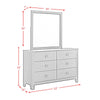 Santino Full Panel 5PC Bedroom Set in White