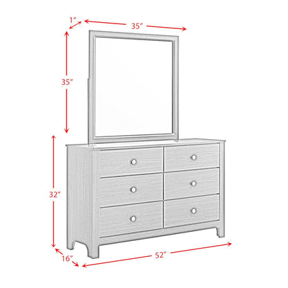 Santino Full Panel 5PC Bedroom Set in White
