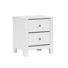 Santino 2-Drawer Nightstand in White