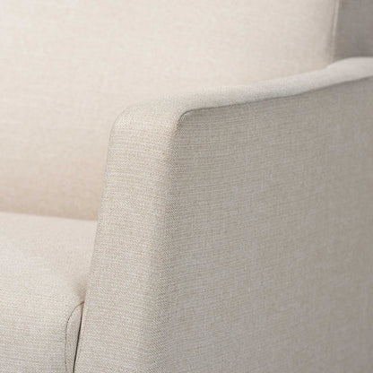 Yashiya Mid-century Retro Modern Light Beige Fabric Upholstered Rocking Chair