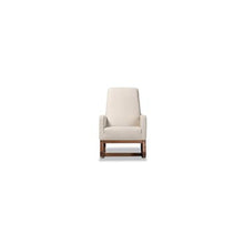 Yashiya Mid-century Retro Modern Light Beige Fabric Upholstered Rocking Chair