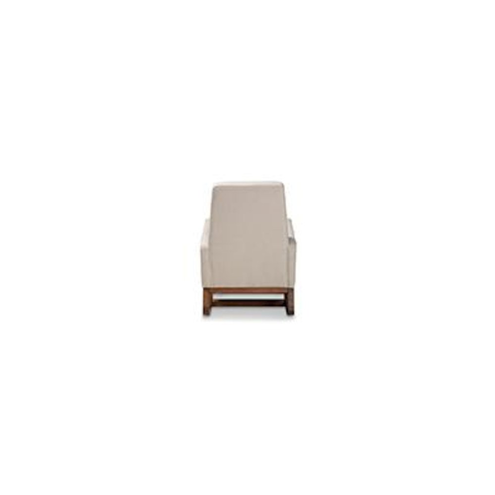Yashiya Mid-century Retro Modern Light Beige Fabric Upholstered Rocking Chair