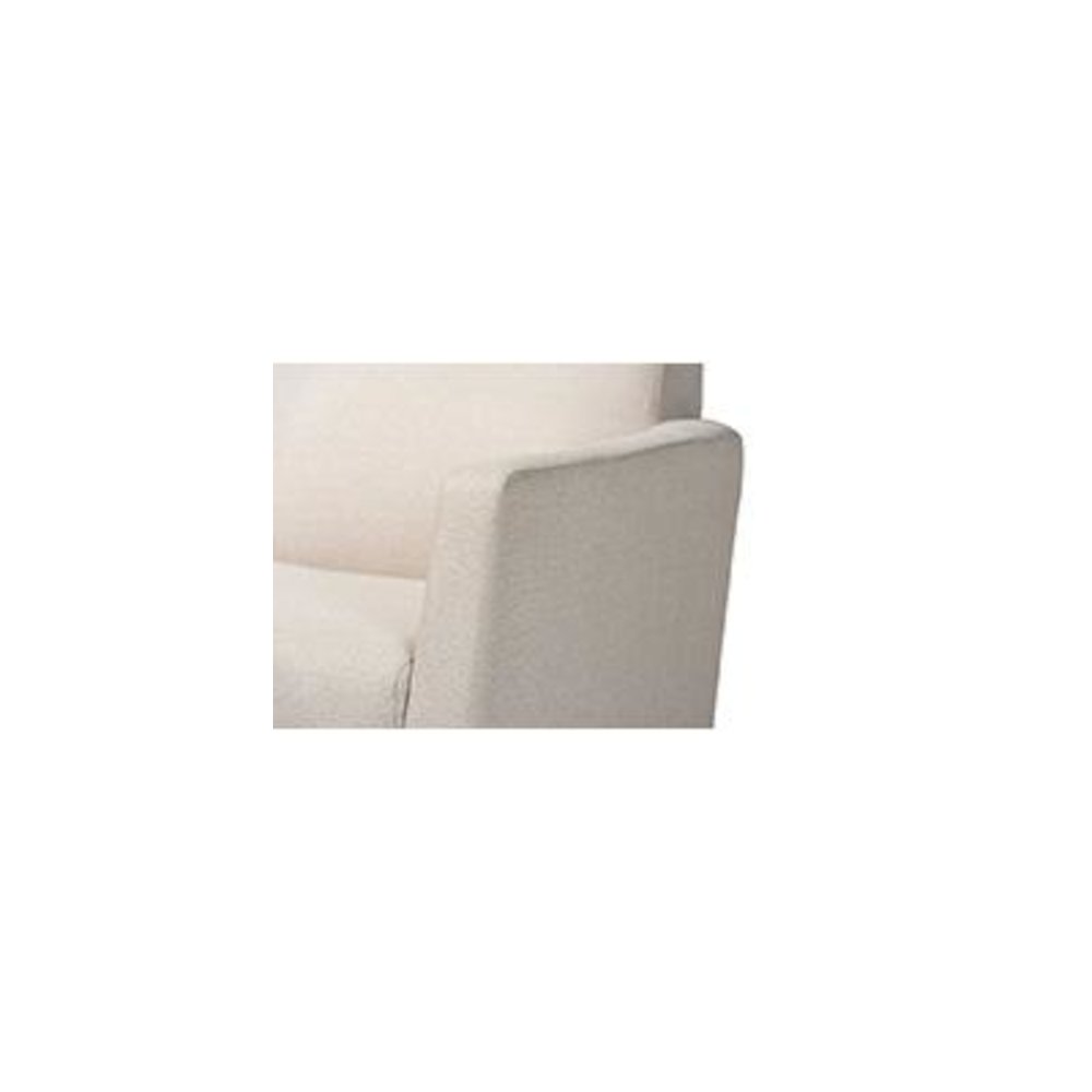 Yashiya Mid-century Retro Modern Light Beige Fabric Upholstered Rocking Chair